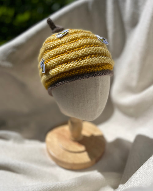 Buzzy Beehive Top Knot Beanie